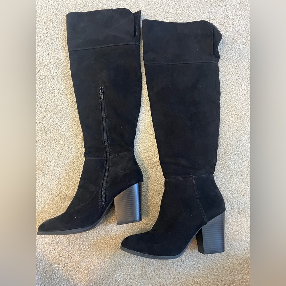 Express Black Suede Boots